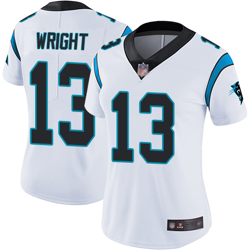 Carolina Panthers Limited White Women Jarius Wright Road Jersey NFL Football #13 Vapor Untouchable->youth nfl jersey->Youth Jersey